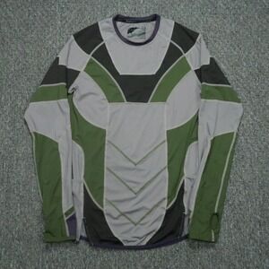 SuperX Shirt Mens Medium Gray Green Long Sleeve Compression Hulk Banner